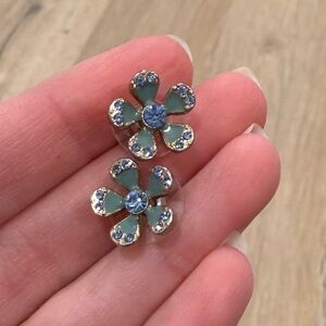 Blue Flower Earrings